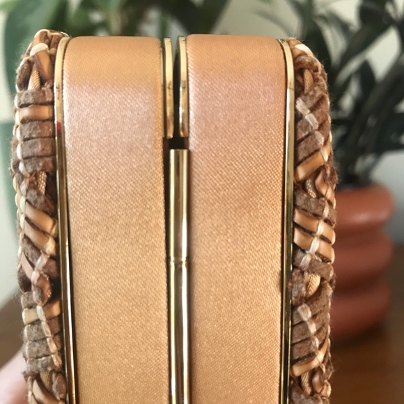 LK Bennett London woven clutch miniaudiere BHLDN wedding event party purse - Picture 7 of 10